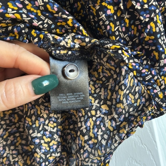 Anthropologie Maeve | Multi Colored Speckled | Button Down Top | size S - Picture 5 of 8